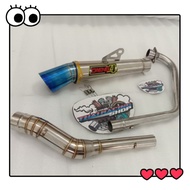 Open Spec Daeng sai4 exhaust pipe for tmx 125 155 Russiai tc Pinoy skygo raider 150 bajaj CT snper 1