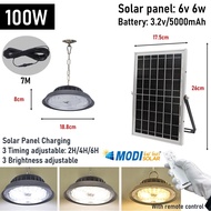 MODI Highbay Solar Cell Lamp 100W/200W/300W/400W (3 Color) Remote Control Cable 7M and 10M Waterproo