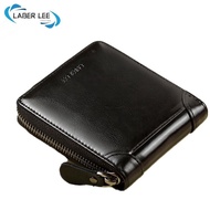 ∏✁✑ LABER LEE Men Bifold PU Leather Short Zipper Wallet Short Wallet