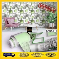 HIJAU Green 3D Wall Wallpaper 3D Wall Wallpaper Green 3D Wall Sticker Wallpaper Wallpaper for Living