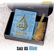 🔥BEST🔥AL QURAN A5 NAWRA UKIRAN CUSTOM GOLD  - HANTARAN/ SET HADIAH/ ANNIVERSARY/ TRAVEL