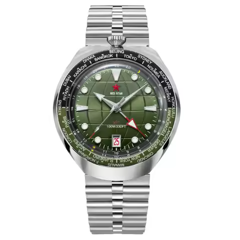 GMT4 NH34GMT Men 1963 42mm 100m Diving Automatic Mechanical Watches Hands Super Luminous Dual Time Z