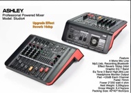 Power MIXER ASHLEY STUDIO4 STUDIO 4 channel Efek Reverb Usb Recording
