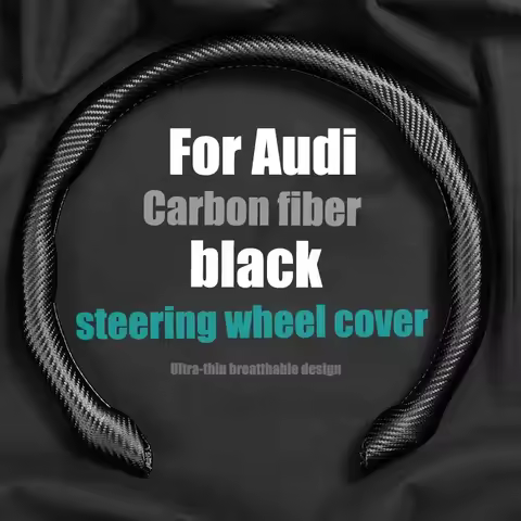 Car Suede Steering Wheel Cover Sweat-absorbinFor Audi Q3 8U Q5 Q7 Q8 TT A1 8X A3 8V V8 8L 8Y A4 B5 B