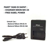 Charger nikon d3100 d3200 d3400 d5100 d5200 casan nikon mh24