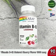 <Solaray> Vitamin B-12 Natural Cherry Flavor 1000 mcg 90 Lozenges วิตามิน บี