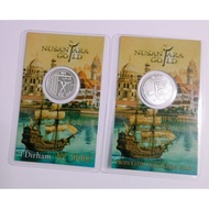 1 dirham, nusantara V2 silver Perak 999 card certificate