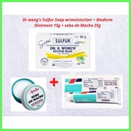 ✏ ◭  ✱ ✭ Dr. Wong's Acne Solution set sulfur w/moisturizer+25g sebodemacho+15g bioderm ointment