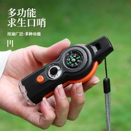 Whistle Thermometer led New Light in One Survival Seven Compass 1 Multi-Function Whistle 7 Whistle O