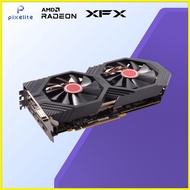 ◹ ♙ ♒ Used XFX RX 580 RX580 2304SP 2304 SP 8G 8GB D5 DUAL FAN AMD  Graphic Graphics Card grafik car