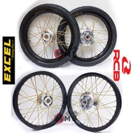 Y15ZR Y16ZR Y16 Takasago Excel Asia Black 1.60x17, Lidi RCB Gold, Hub Chrome 4 Skru with Tyre