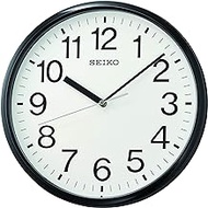 SEIKO 12 Inch Business Wall Clock, Black