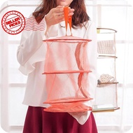 Clothes Basket Three-layer Mesh Hanging Basket Folding Home Net Net Storage Rack Sweater N1b3