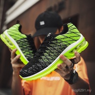 Popular Men Men's Running Shoes Net Casual Cushion Upper Size Men's Big Woven Flying Shoes Shock Abs