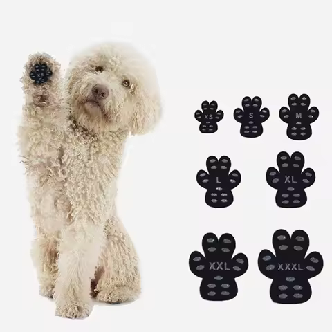 4pcs/set Disposable Puppy Big Dog Foot Patch Pad Anti-scratch Non-slip Pet Beach Shoes for Small Lar