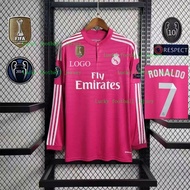 2014-2015 Real Madrid Retro Long Sleeve Football Shirts RONALDO Jersey 14 15 Real M Jersey soccer Je