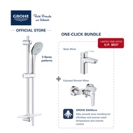 GROHE Eurosmart Shower Set &amp; Basin Mixer Bundle (with S-size Tap)