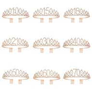 Kids Crystal Crown 18th 30th 60th Birthday Crown for Woman Girls Birthday Party Hair Accessories