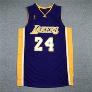 Lakers24No. Champion Edition Yellow Purple Kobe Bryant Basketball Jersey Embroidered Trophy KOBE LAK