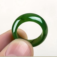 High Ice Grade A Green Jade Ring Natural Stone Jewelry Men Women Fashion Accessories Genuine Nephrit