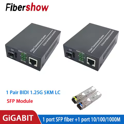 SFP media converter 1SFP1E gigabit optical fiber ethernet for ip camera 10/100/1000M Fiber Optical h