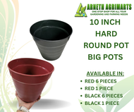 10 INCH HARD ROUND POT BIG POTS FOR INDOOR AND OUTDOOR PLANT POT MALAKING PASO MAKAPAL