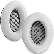 QC35 Ear Pads Replacement Ear Cushions Compatible with Bose QuietComfort 35 QC35 SoundTrue QuietComfort 35 II QC35 II Over-Ear Headphones Comfort Memory Foam Earpads (Silver)