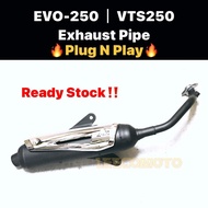 SYM VTS250 EVO250 OLD SYMPHONY VTS EVO 250 EVO250-SYMPHONY EXHAUST WITH PLATE MUFFLER ASSY EKZOS EXH