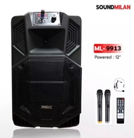 SOUNDMILAN ลำโพงเอนกประสงค์ ล้อลาก มีบลูทูธ PROFESSIONAL SPEAKER BATTERY รุ่น ML-9913 สีดำ (จัดส่งฟรี เก็บเงินปลายทางได้)  PRO AUDIO