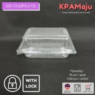 [1200pcs/carton] GO-13 (OPS-C13) - Bakery Disposable Plastic Clear, Bekas Kuih Plastik, Plastic Tray
