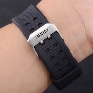 19/20/21/23/24mm Silicone Strap for Seiko No.5 SRP601J1 PROSPEX Series SRP777J1 Soft Waterproof Rubb