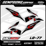 Motorcycle Sticker yamaha mio 125 LB-77 Black Orange Sporty Design Maxdecal Epson LB-77