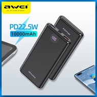 Awei fast charging Power Bank 10000mAh LED Display P117k Powerbank at 22.5W