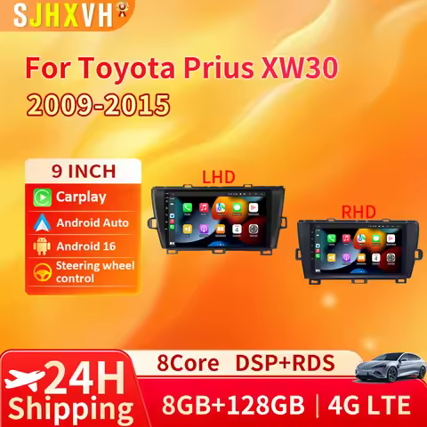 5G Carplay Android 16 For Toyota Prius 3 XW30 2009 - 2015 Car Radio Multimedia Player Stereo Head Un