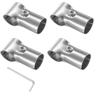 4-Pack Structural Pipe Connector, T Clamps Stainless Steel Pipe Connector for OD 1.3" or 32MM Pipe, 