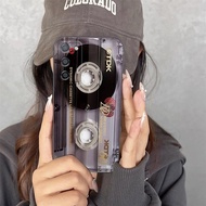 Retro Magnetic Radio Tape Cassette Cover Phone Case For OPPO A5X A6X A6C A5 A6 A17 A16 A38 A53 A54 A