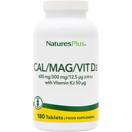 NaturesPlus Cal/Mag/VIT D3 with K2 - Bone Health Supplement with Calcium, Magnesium, Vitamin D3, K2 