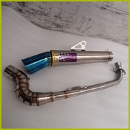 ℗ ◡ ▮ (Highmount) Big elbow pipe Aun 51mm Exhaust for Xrm 125 Xrm 100/110 Wave 125 Wave 100/110/115