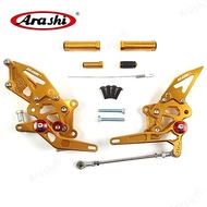 Arashi CNC Adjustable Rider Rear Footrest For KAWASAKI NINJA 250R 2008 - 2012 Foot Pegs Rear Sets Re