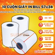 [10 ROLLS] Thermal paper for SUNMI V1S/V2/V2 PRO thermal printer K57 Pi 38 K57x38 handheld POS machi