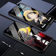 Vivo Y81 Y81i Y81S Y83 Y71 Y67 V7 Plus V5 Lite V5S Y66 Y69 Y72 5G Y73 4G Y75 Anime One Piece Luffy Glass Casing Phone Case Cartoon Protective Cover Back Shockproof Hard Cases