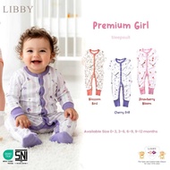 LB014 Libby Sleep Suit Premium Jumpsuit Pajamas Sleepwear Baby Girl 6-9 Months