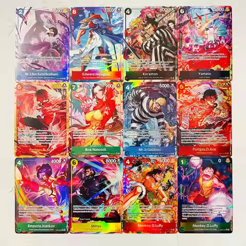 One Piece (Yamato Ace Hancock Galdino Ivankov Shiryu Luffy) 12Pcs DIY Foil Cards EN Collectible Grad