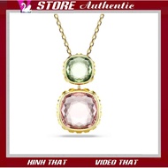 Patterned necklace with 2-SIDED SQUARE CRYSTAL symbol