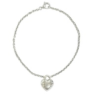 全新 △ TIFFANY&Co. Return to Tiffany 全心手鍊，AG925 純銀，重 5.8 克，女士款，帶盒子和防塵袋。