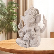 [EPAY] Ganesha Elephant Statue Elephant Lord Sculpture Hindu Elephant Statue Resin For Home Room Dec