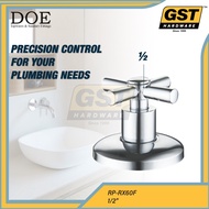 DOE RX60AF(RP) 3/4" Cross Handle Concealed Full Turn Stopcock Shower Stopcock Bathroom Stopcock