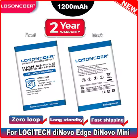 190304-2004 1200mAh Battery For Logitech DiNovo Edge Mini Harmony Y-RAY81 R-IG7 K43D L52B M36B 19030