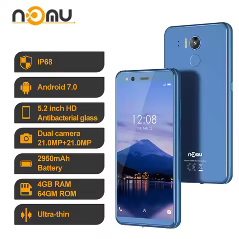 NOMU M8 4G LTE Rugged Smartphone 4GB RAM 64GB ROM Android 7.0 MTK6750T Octa Core Dual 21.0MP NFC Wat