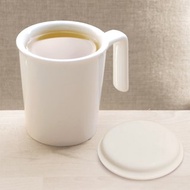 無染純白親親馬克杯+白瓷杯蓋 -P+L杯組(台灣製可微波烤箱)